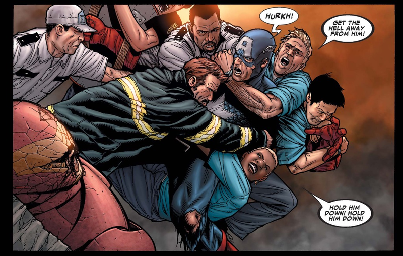 Illustration for article titled With Civil War, Marvel dusted off inane source material for superfights